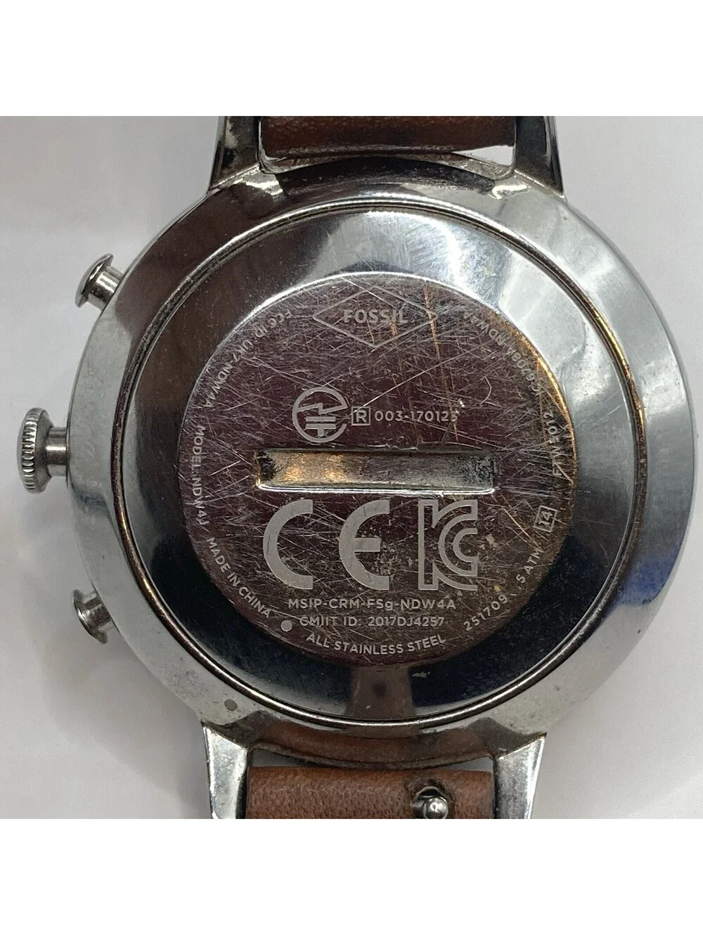 Fossil Q Jacqueline Hybrid Smartwatch Brown Leather Women's Watch FTW5012 36mm